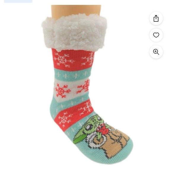 Other - Star Wars the mandalorian womens holiday slippers socks size 4-10